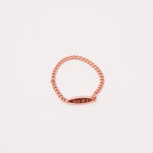 14k 이니셜 민자 체인 반지