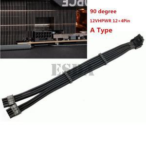 Seasonic RTX 4090 시리즈 GPU용 PCI-E 수 전원 케이블 90 도 엘보 12VHPWR 12  4 핀 PCIE 5.0 16 핀-2x8