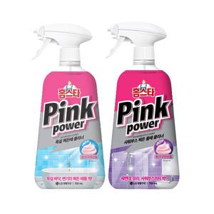 홈스타 핑크파워 샤워부스 찌든 물때 클리너 750ML, 1개 + 홈스타 핑크파워 욕실 찌든때 클리너 750ML, 1개