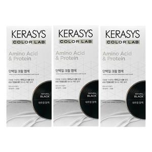 케라시스 단백질 크림 염색제, 내추럴블랙, 120g, 3개
