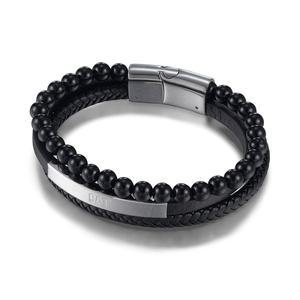 [캐터필라] BEADS 가죽 원석 팔찌 J014B28112
