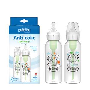 닥터브라운 내로우넥 옵션스 플러스 디자이너 PP젖병 250ml 2P(돼지+개구리)