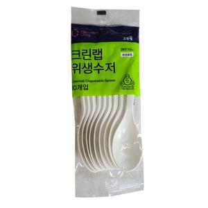 크린랩 위생수저 10개입 X 1개/일회용 수저/일회용숟가락