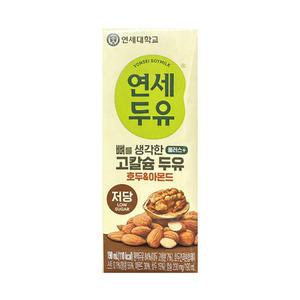 연세두유 저당 고칼슘 두유 호두 아몬드 190ml x96팩