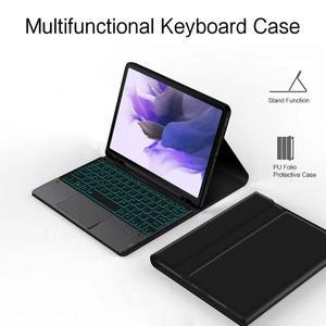 삼성 갤럭시 탭 S7 FE 용 AJIUYU 키보드 케이스 12.4 인치 11 Plus + Lite 스마트 커버 백라이트 트랙 패드