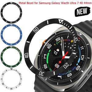 삼성 갤럭시 Wacth Ultra 7 40 44mm Smartwatch 접착 범퍼 시간 링 케이스 용 금속 베젤 액세서리 장식