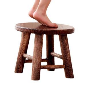 원목 스툴 낮은 보조 등받이 컬러 천연나무 25cm- 바니시 화분 의자 풋스툴 블랙