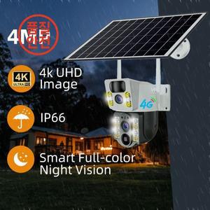 태양광 발전 CCTV 카메라 4G LTE 1080P 나이트 50M 감지 양방향 오디오 V380 PRO