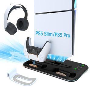 PS5 Slim/PS5 Pro 냉각 도크(조명 포함) Playstation 5 Slim용