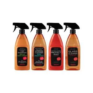 불스원 올인원 4종세트 600ml (물없이 간편세차+레자왁스+이지&퀵 유리크리너+인테리어크리너)