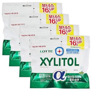 자일리톨껌 자일리톨 알파 껌 오리지널 리필 102g 4팩