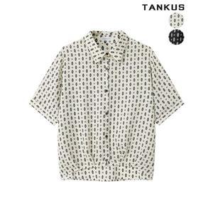 [하프클럽/탱커스]여성 쉬폰 패턴 카라 블라우스