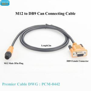 CAN 버스 어댑터 케이블 직렬 케이블 데이터 로거 케이블 M12 수 5 핀-DB9 암 연결 케이블 NMEA2000