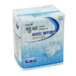 진산메디칼 웰비 와이드 매직벨트 성인용기저귀 80매