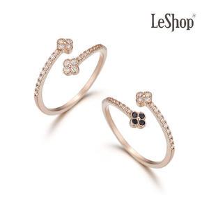 [르샵주얼리] 14K 더블 쁘띠 클로버 반지(GoldPlated)_LJ5070BRR