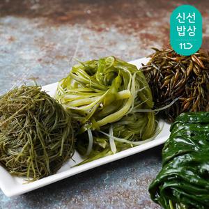 청정완도 염장 해초 3팩 미역줄기 300g / 톳250g / 꼬시래기250g
