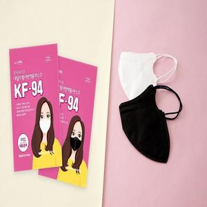 퓨어라이프 데일리 황사방역용 KF94 마스크 새부리형 대형 화이트/블랙 100매