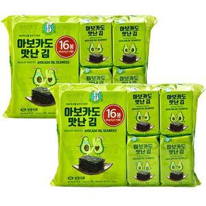 [성경김본사] 아보카도 맛난 식탁김 4g 16봉 X 2개 총 32봉