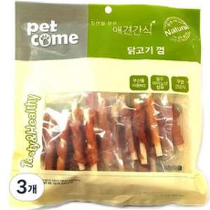 펫컴 핸드메이드 반려견 수제간식 닭고기껌 3개