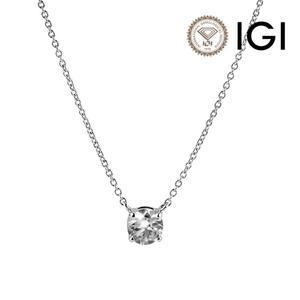 [레쿠] IGI 1.08ct D VS1 랩다이아몬드 1캐럿 4프롱 목걸이