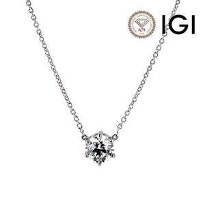 [레쿠] IGI 1.08ct D VS1 랩다이아몬드 1캐럿 6프롱 펜던트