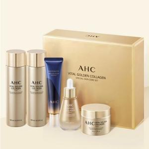 AHC 영양 케어 토너+로션+크림+앰플+아이크림 콜라겐 스킨케어 5종 세트