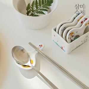 [신세계몰][삼미수저] 무민 프렌즈 원형 수저받침세트 6P