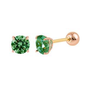 갤러리아 14K 피어싱 귀걸이 4mm 4발 에멜 큐빅 볼
