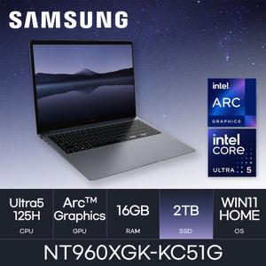HMC / 삼성 갤럭시북4 프로 NT960XGK-KC51G / 2TB /고해상도 WQXGA+ 학생용 사무용 가성비 노트북