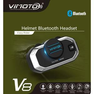 Vimoto V8 영어 버전 오토바이 헬멧 인터콤 블루투스 호환 헤드셋 소음 감소 양방향 라디오 이지 라이더