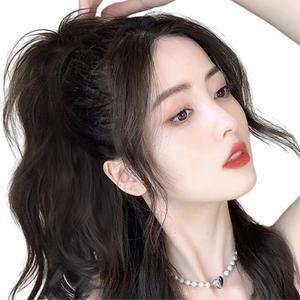 포니테일 컬링 원터치 집게핀 가발 붙임피스 투톤