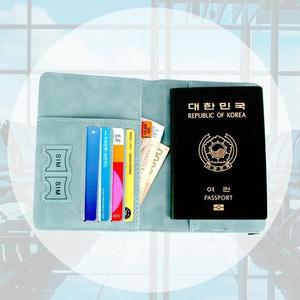 파스텔 여권 민트 케이스 가죽 여권케이스 해외여행 (WFGQ2FE)