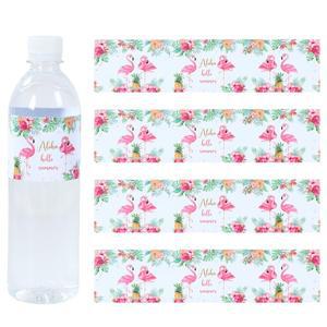 10/24pcs 하와이 플라밍고 파티 병 스티커 라벨 안녕하세요 여름 장식 열대 생일 용품