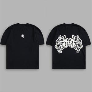 Darc Wolf 스포츠 티셔츠 대형 프린팅 Tshirt 운동  피트니스 남성 반팔 캐주얼 여성 Wolves T