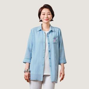 [마담엘레강스] 럭키 썸머 스트라이프 시어서커 앙상블 K252JK01+K252BL01