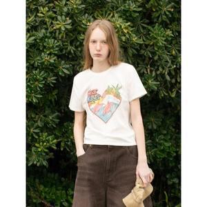 [샌드사운드](WOMEN) 돌핀 그래픽 반팔 티셔츠  화이트 (MS5442W681)