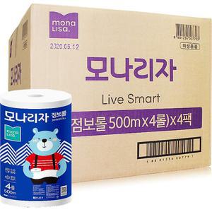 모나리자 점보롤 1겹 500m 4롤 화장실용 화장지