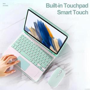 갤럭시 탭 A8 SM-X200 용 태블릿 키보드 케이스 삼성 2021/2022 Funda 인치 분리형 커버