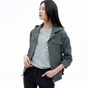 [지센](2컬러) 플랩 후드 숏 점퍼 LCCAN328