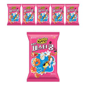 롯데웰푸드 치토스 돌아온 체스터 쿵 새콤달콤딸기맛 110g, 6개