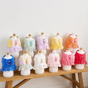 [여름용 통기성] 강아지 펀칭 하네스 똑딱이 벨크로 원피스 하네스 반려견 여름 가슴줄