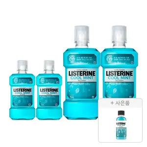 리스테린액 쿨민트 750ml, 2개 + 250ml, 2개 + 증정 ( 쿨민트 100ml,1개 )
