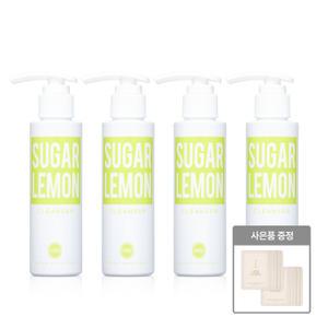 원더바스 레몬청 클렌저 슈가&레몬 120ml 4개 + 레몬청 파우치 10매