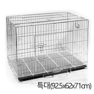 [제오라이트코리아]미라클 크롬 사각 철장/강아지장-특대(92.5x62x71cm)