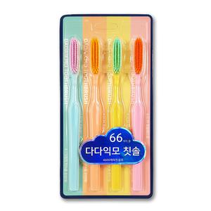 [잡동산이]다다익모 칫솔 4개입 탄력미세모 왕칫솔 큰헤드 칫솔세트