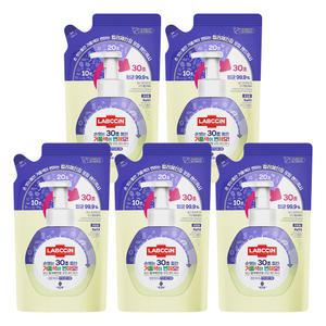 랩신 컬러체인지 포도 핸드워시 리필, 450ml, 5개
