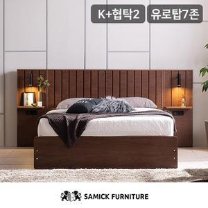 삼익가구 아벨라 프리미엄 빅수납 호텔 침대SB 유로탑 7존 독립스프링 매트리스-킹+협탁2