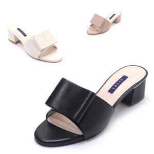 [갤러리아] 세라 여성 양가죽 리본 뮬 샌들 슬리퍼 S22M404 컬러 3종 4CM