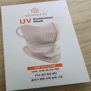 모델로 UV 프로텍션 롱넥 마스크 (아이보리 M) / 골프마스크 자외선차단 여성 자전거 등산 마스크