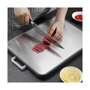 스텐도마 손잡이 양면 스테인리스 플라스틱 다용도 위생 도마 생선 김치 요리 주방 가정용 식당 업소용 1P